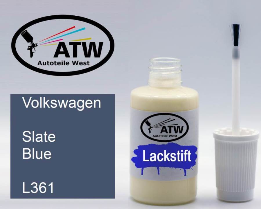 Volkswagen, Slate Blue, L361: 20ml Lackstift, von ATW Autoteile West.